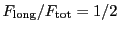 $ F_\mathrm{long}/F_\mathrm{tot}=1/2$