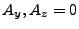 $ A_y,A_z=0$