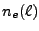 $ n_e(\ell)$