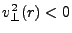 $ v_\bot^2(r)<0$