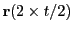 $ {\bf r}(2\times t/2)$
