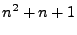$\displaystyle n^2+n+1$