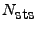 $ N_{\mbox{sts}}$