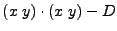 $\displaystyle (x\;y)\cdot (x\;y)-D$