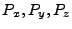 $ P_x,P_y,P_z$