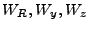 $ W_R,W_y,W_z$