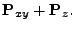 $\displaystyle {\bf P}_{xy} + {\bf P}_z.$