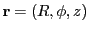 $ {\bf r}=(R,\phi,z)$