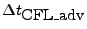 $ \Delta t_{\mbox{CFL\_adv}}$