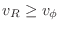 $v_R\geq v_\phi$