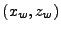 $ (x_w,z_w)$