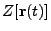 $\displaystyle Z[{\bf r}(t)]$