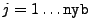 $ j=1\ldots{\tt nyb}$