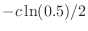 $\displaystyle - c \ln (0.5) / 2$