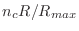 $\displaystyle n_cR/R_{max}$