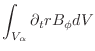 $\displaystyle \int_{V_\alpha}\partial_t rB_\phi dV$