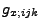 $\displaystyle g_{x;ijk}$