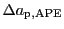 $ \Delta a_\mathrm{p,APE}$