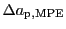 $ \Delta a_\mathrm{p,MPE}$