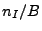 $ n_{I}/B$