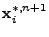 $ {\bf x}_i^{*,n+1}$
