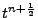 $ t^{n+\frac12}$