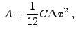 $\displaystyle \: A + \frac{1}{12} C \Delta x^2 \; ,$