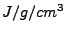 $ J/g/cm^3$