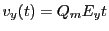 $ v_y(t)=Q_mE_yt$