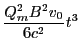 $\displaystyle \frac{Q_m^2B^2v_0}{6c^2}t^3$