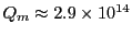 $ Q_m\approx 2.9\times 10^{14}$