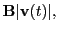 $\displaystyle {\bf B}\vert{\bf v}(t)\vert,$