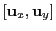 $ [{\bf u}_x,{\bf u}_y]$