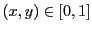 $ (x,y)\in [0,1]$
