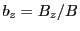 $\displaystyle b_z = B_z/B$