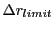 $\displaystyle \Delta r_{limit}$
