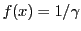 $ f(x)=1/\gamma$