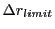 $\displaystyle {\Delta r}_{limit}$