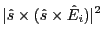 $\displaystyle \vert{\hat s}\times ({\hat s}\times {\hat E}_i)\vert^2$