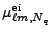 $ \mu^{\rm ei}_{\ell m,N_q}$