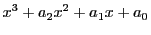 $\displaystyle x^3+a_2x^2+a_1x+a_0$