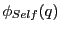 $\displaystyle \phi_{Self}(q)$