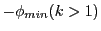 $\displaystyle - \phi_{min} (k>1)$