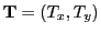 $ {\bf T}=(T_x,T_y)$