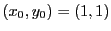 $ (x_0,y_0) = (1,1)$