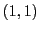 $ (1,1)$