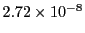 $ 2.72\times 10^{-8}$