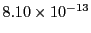 $ 8.10\times 10^{-13}$