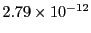 $ 2.79\times 10^{-12}$