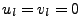 $ u_l=v_l=0$